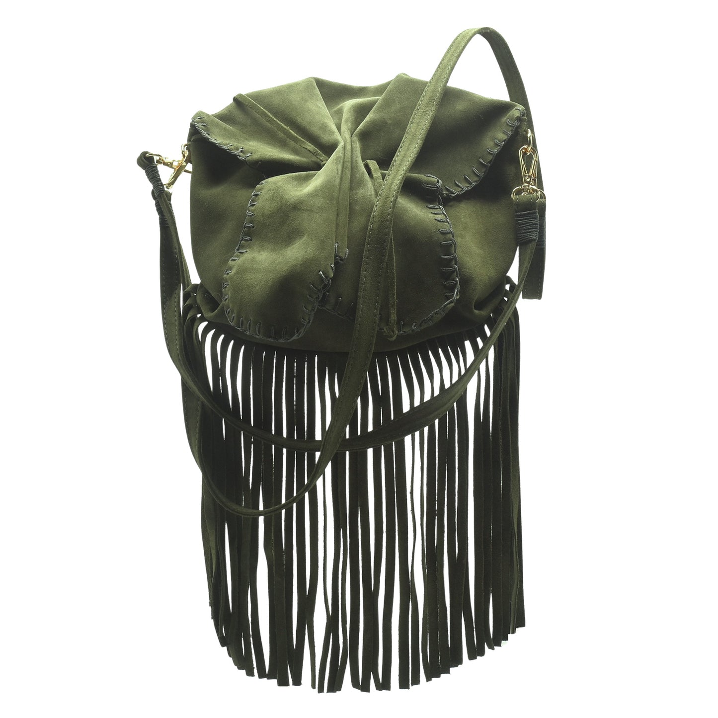 Suede Fringe Butterfly Bag