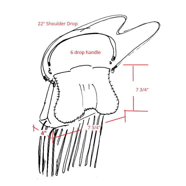 Suede Fringe Butterfly Bag