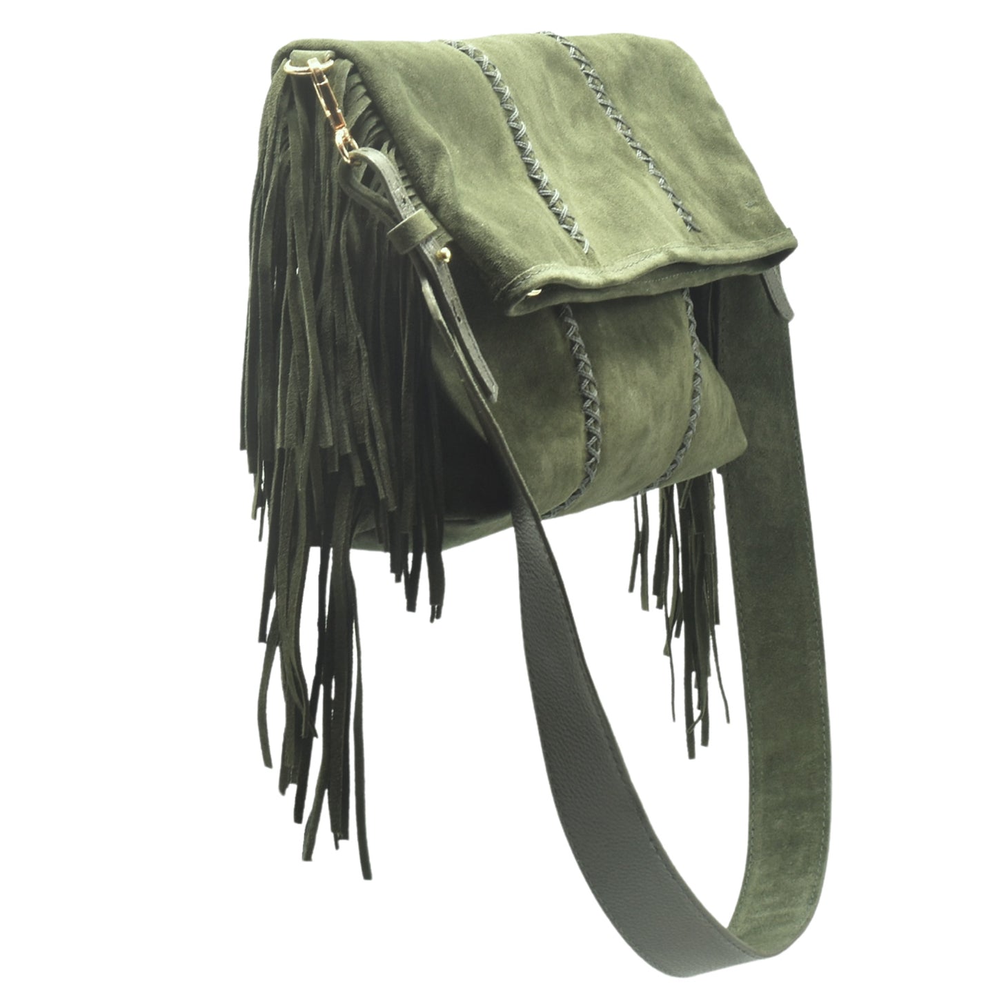 Large Fringe Crossbody Messenger