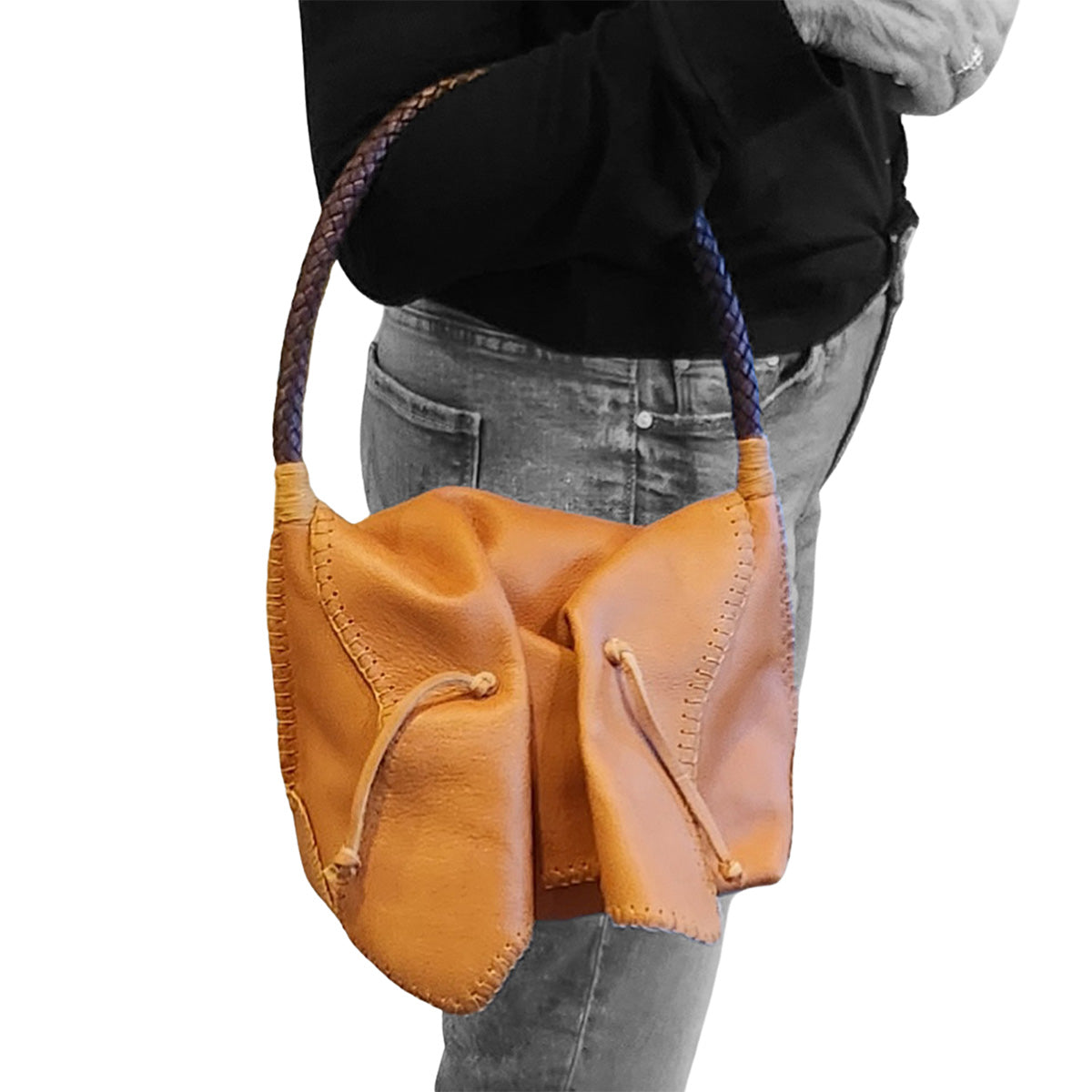 Genuine Python Shoulder Butterfly Bag Gold