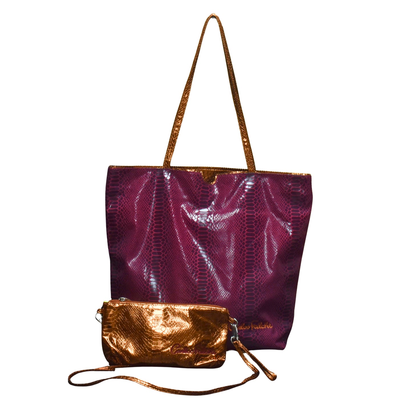 Vegan Python Tote