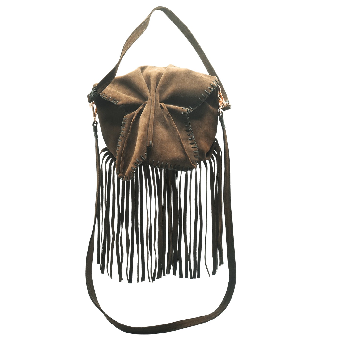 Suede Fringe Butterfly Bag