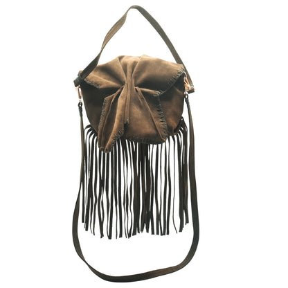 Suede Fringe Butterfly Bag