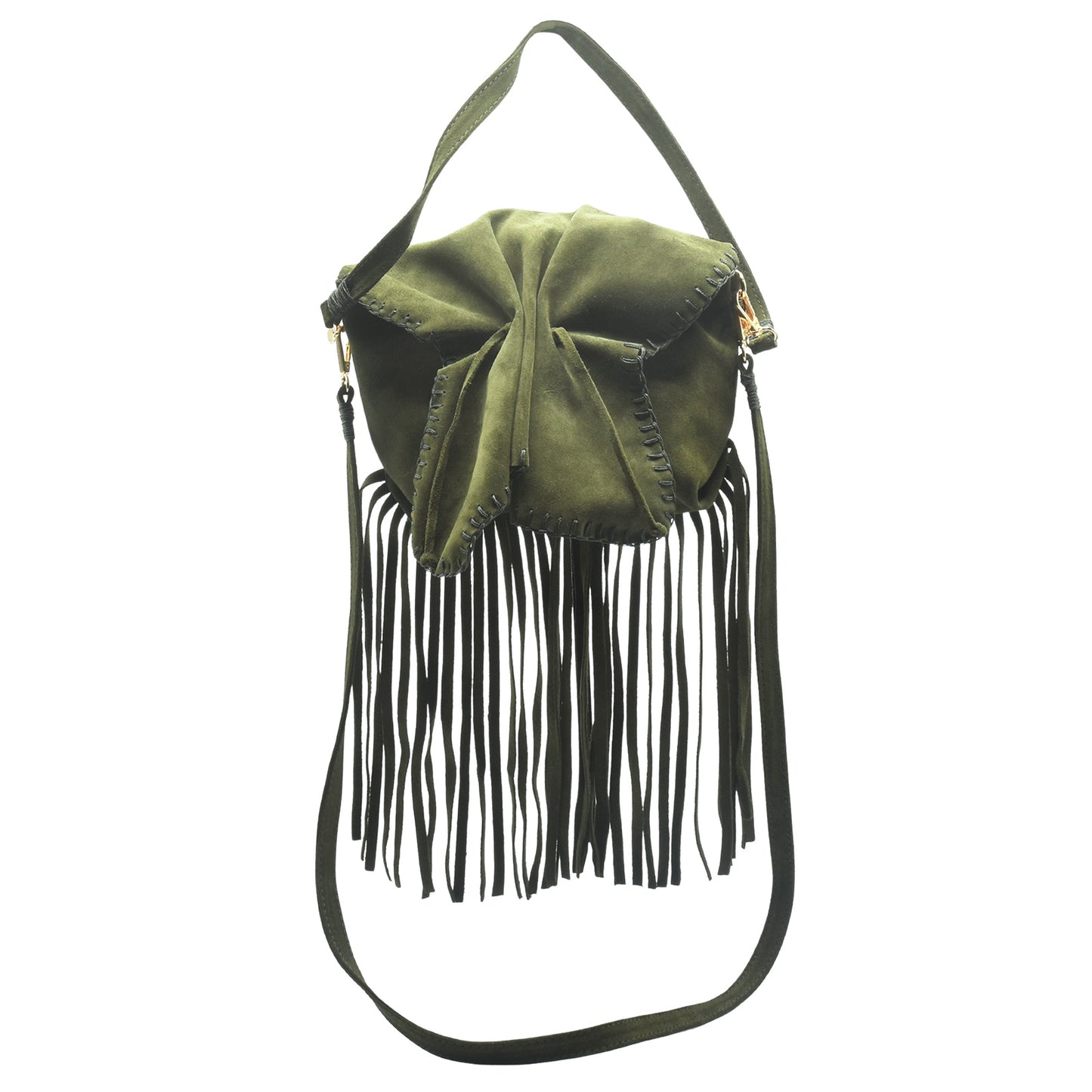 Suede Fringe Butterfly Bag
