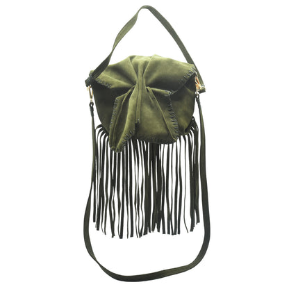 Suede Fringe Butterfly Bag