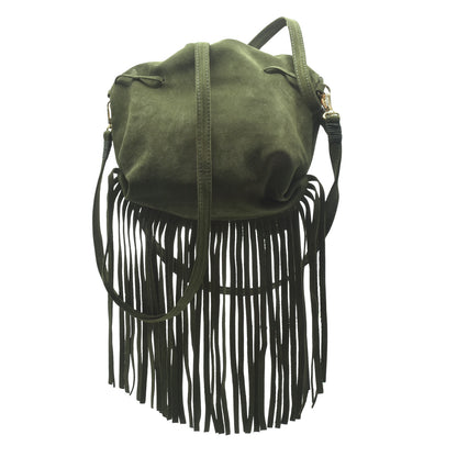 Suede Fringe Butterfly Bag