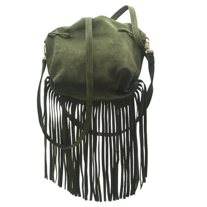 Suede Fringe Butterfly Bag