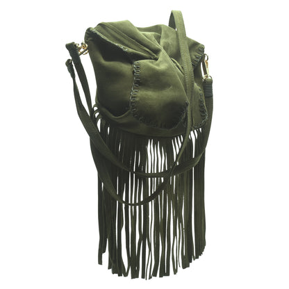 Suede Fringe Butterfly Bag