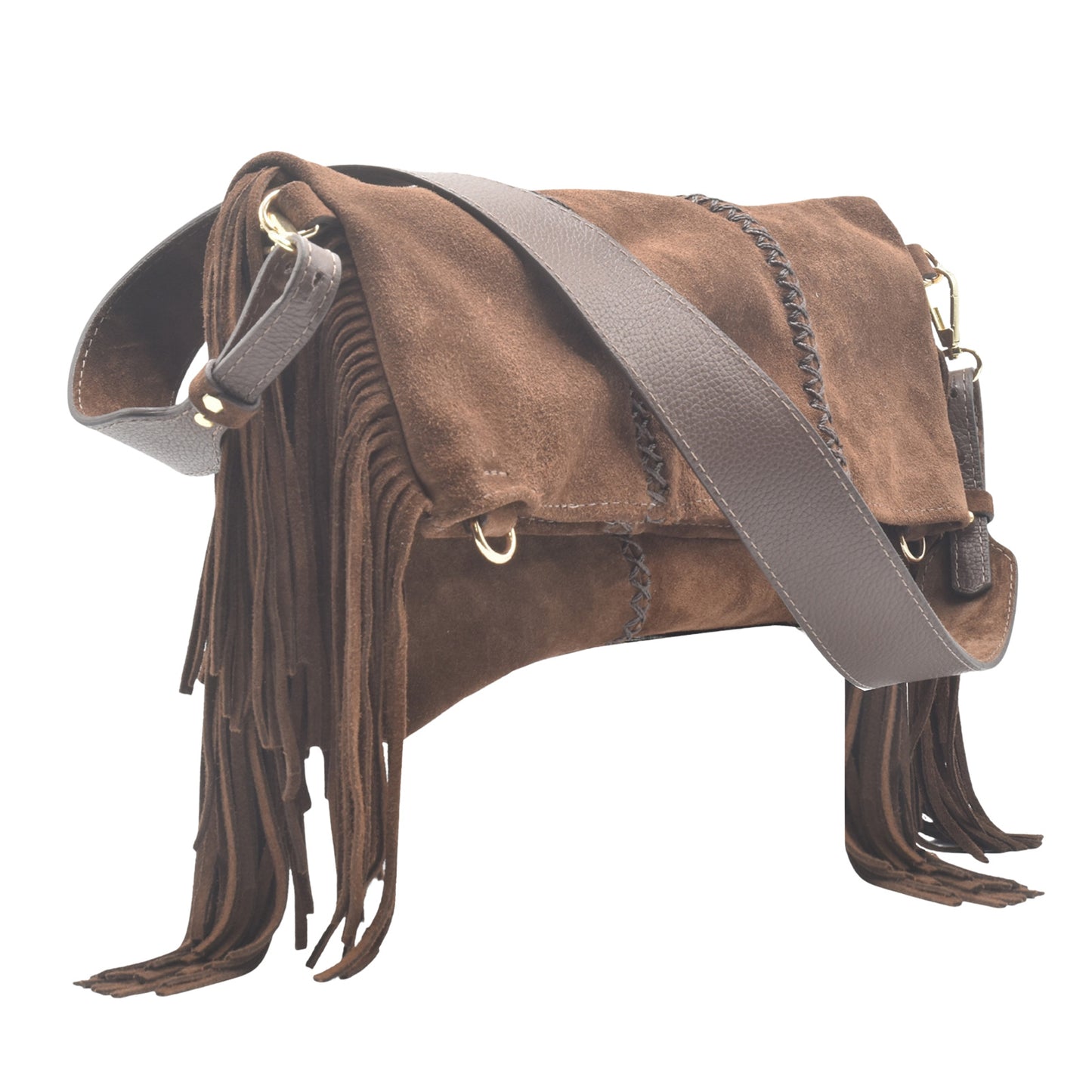 Large Fringe Crossbody Messenger