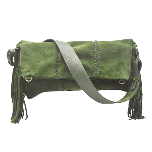 Large Fringe Crossbody Messenger