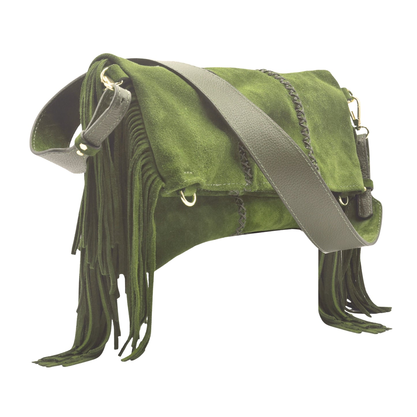 Large Fringe Crossbody Messenger